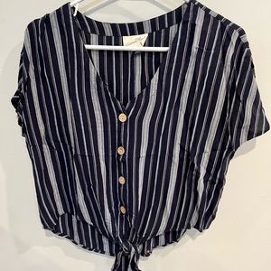 Universal Thread Button Down Tie Front Tee